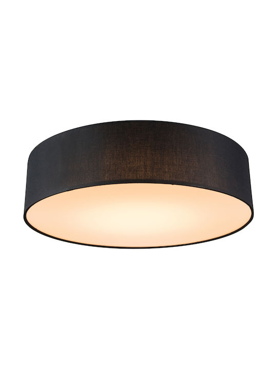 VK Lighting VK/04134CE/B/W Modern Fabric Ceiling Light with Integrated LED 40pcs Black