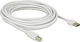 DeLock USB 2.0 Кабел USB-A женски - USB-B мъжки Бял 5м 85155