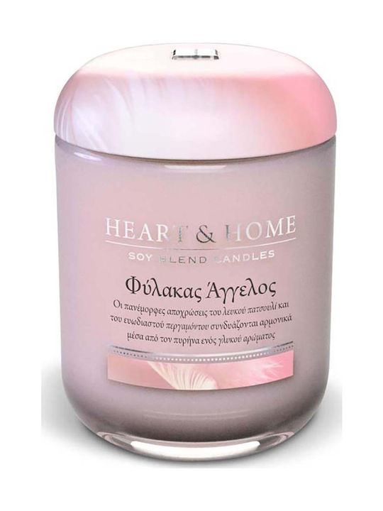 Heart & Home Scented Soy Candle Jar with Scent Guardian Angel Pink 340gr 1pcs