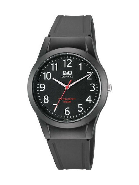Q&Q Men's Watch 37mm Battery with Black Rubber Strap