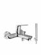 Teorema Lifestyle Mischung Bade- / Duscharmatur Badewanne Komplettes Set Silber