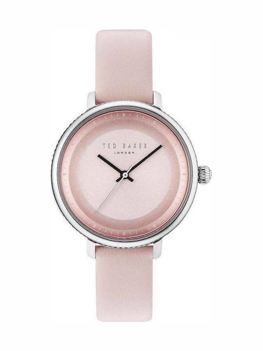 Ted Baker Isla Γυναικείο Ρολόι 36mm Μπαταρίας με Ροζ Δερμάτινο Λουράκι