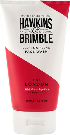 Hawkins & Brimble Elemi & Ginseg Face Wash Cleansing Gel for Men with Soothing & Antioxidant Action 150ml