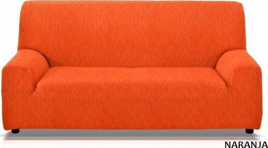 Mc Decor Waves Elastische Abdeckung für Zweisitziges Sofa Naranja 130εκ. 1Stück MCL.EL.WAVES.DI-PORTOKALI
