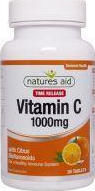 Natures Aid Vitamin C Time Release Vitamin for Immune System Boost, the Skin & Antioxidant Action 1000mg 40 Tablets