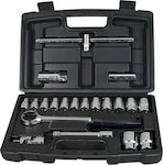 Stanley Set de chei tubulare și clichet 1\2" 20buc