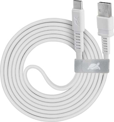 Rivacase Plat USB 2.0 Cablu USB-C bărbătesc - USB-A de sex masculin Alb 1.2m (PS6002)