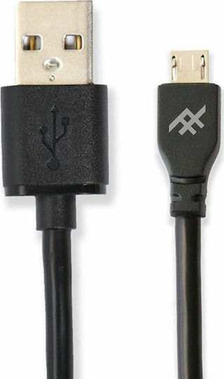 iFrogz Regular USB 2.0 to micro USB Cable Μαύρο 1.8m (IFUSMR-BK1)