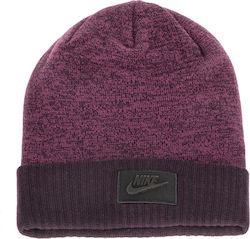 Nike Beanie Γυναικείος Σκούφος με Rib Πλέξη σε Μωβ χρώμα