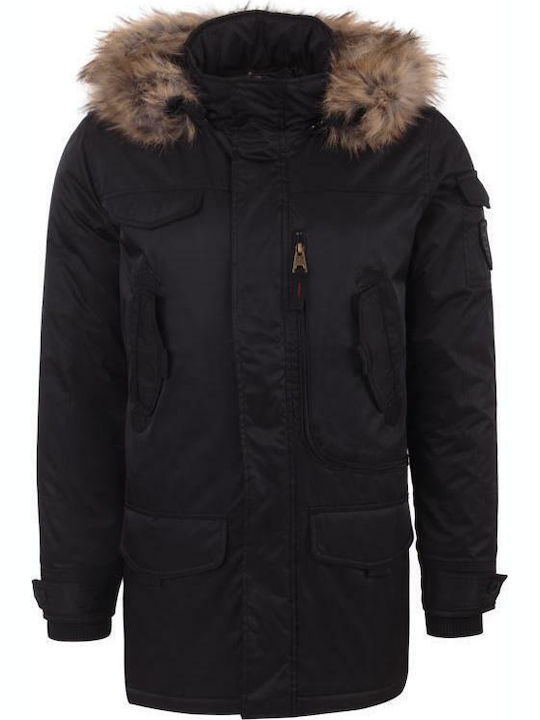 Splendid Herren Winter Jacke Lässig Schwarz