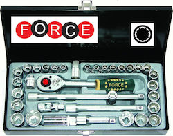 Force Set Ratchet 3\8" 32pcs