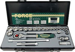 Force 4246-5 Καστάνια με Καρυδάκια 1\2" 24τμχ Force 4246-5 Καστάνια με Καρυδάκια 1\2" 24τμχ
