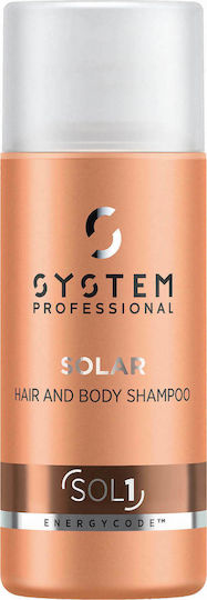 System Professional Fibra Solar Hair & Body Shampoo SOL1 Gel De Duș Hidratant 50ml
