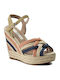 Pepe Jeans Walker Women's Fabric Ankle Strap Platforms Multicolour