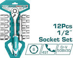 Total Set Ratchet 1\2" 12pcs