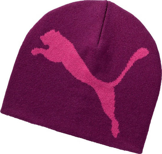 Big Cat Beanie Beanie Knitted in Purple color