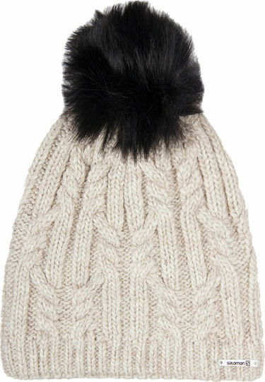 Ivy Knitted Beanie Cap Beige 396896