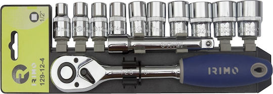 Irimo Set de chei tubulare și clichet 1\2" 12buc