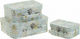 Inart Christmas Metal Figure Box Green Height 25cm 3pcs