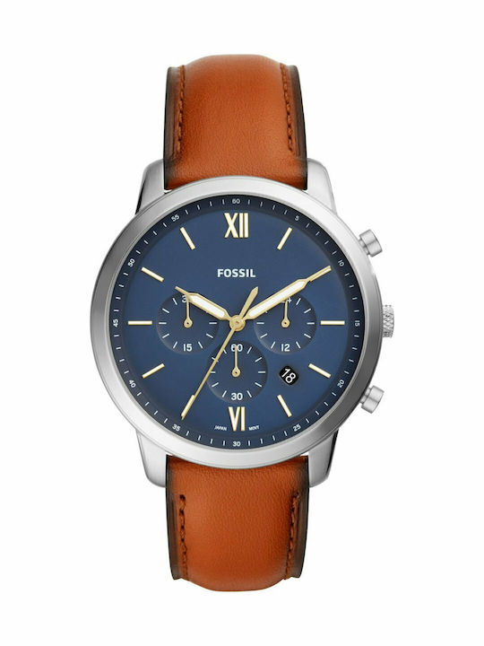 Fossil Neutra Ανδρικό Ρολόι 44mm Χρονογράφος Μπ...