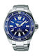 Seiko Prospex Save The Ocean Ανδρικό Ρολόι 43mm Αυτόματο με Ασημί Μεταλλικό Μπρασελέ