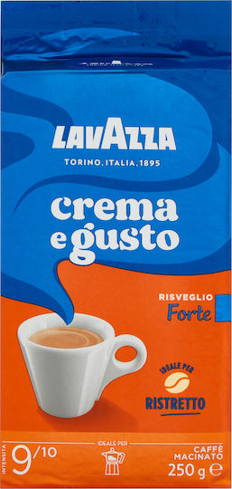 Lavazza Espresso Kaffee Robusta Crema e Gusto Forte Gemahlen 250gr