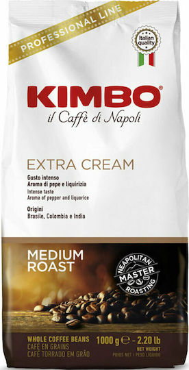 Kimbo Καφές Espresso Extra Cream σε Κόκκους Μέτρια 1kg