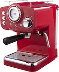 Arielli KM-501R Μηχανή Espresso 1100W Πίεσης 15bar Κόκκινη