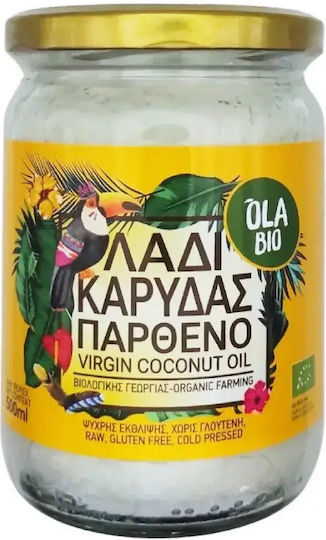 Ola Bio Bio-Produkt Jungfrau Kokosöl Kaltgepresst Raw 500gr
