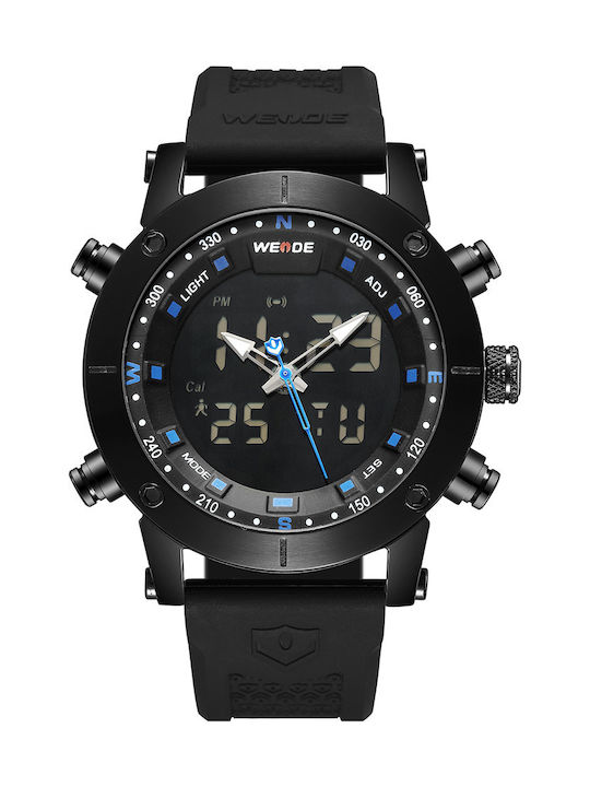Weide Men's Watch 48mm Battery with Black Rubbe...