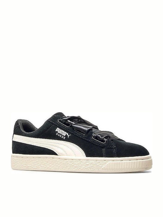 Puma Παιδικό Sneaker Suede Heart Jewel για Κορίτσι Μαύρο