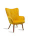Kido Πολυθρόνα Βελούδινη σε Κίτρινο Χρώμα 72x75x99cm