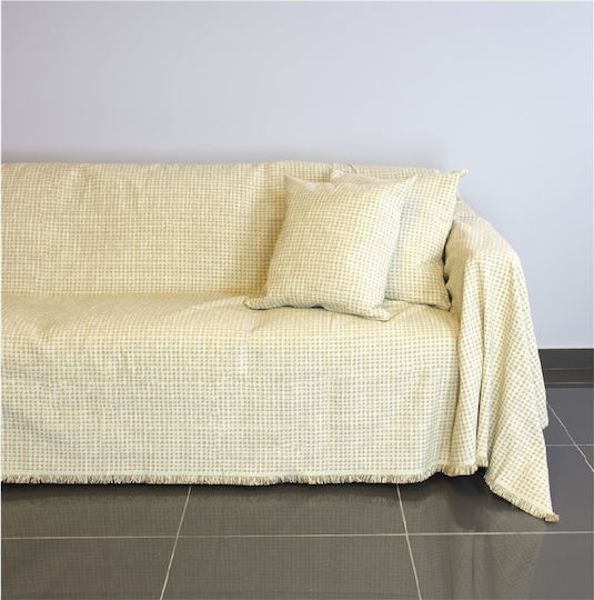 Fennel 18C01IV2 Ivouar Sesselüberwurf Chenille 250x180cm Ecru