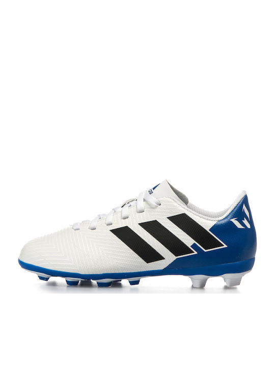 Adidas Performance Nemeziz Messi 18.4 FxG Kids Soccer Shoes White