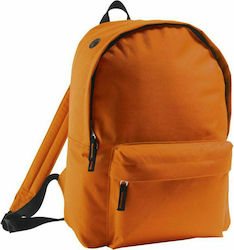 Sol's Rider Orange Σχολική Τσάντα Πλάτης Γυμνασίου - Λυκείου σε Πορτοκαλί χρώμα Μ28 x Π14 x Υ40cm