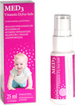 Med3 Vitamin D3 spray for kids Βιταμίνη για Ανοσοποιητικό 400iu Φράουλα 25ml