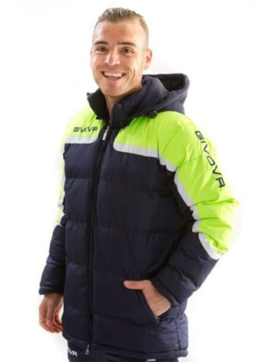 Antartide G010 Blue/Lime Winter Jacket Puffer Windproof Blue / Lime