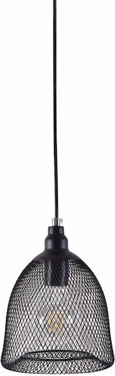Home Lighting Ρυθμιζόμενο Κρεμαστό Φωτιστικό Μαύρο Πλέγμα με Ντουί E27
