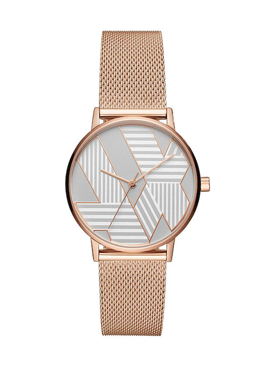 Armani Exchange Uhr mit Rose Gold Metallarmband AX5550