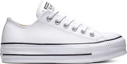 Converse Chuck Taylor All Star Lift Clean Low Top Flatforms Sneakers White / Black