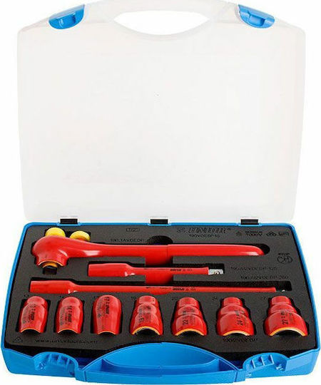 Unior 190VDE6P10 Set Ratchet 1\2" 10pcs 621646