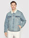 Type 3 Sherpa Trucker Denim Winter Jacket Light Blue