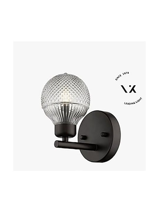 VK Lighting Μοντέρνο Φωτιστικό Τοίχου με Ντουί G9 Μαύρο 12x16x9εκ.