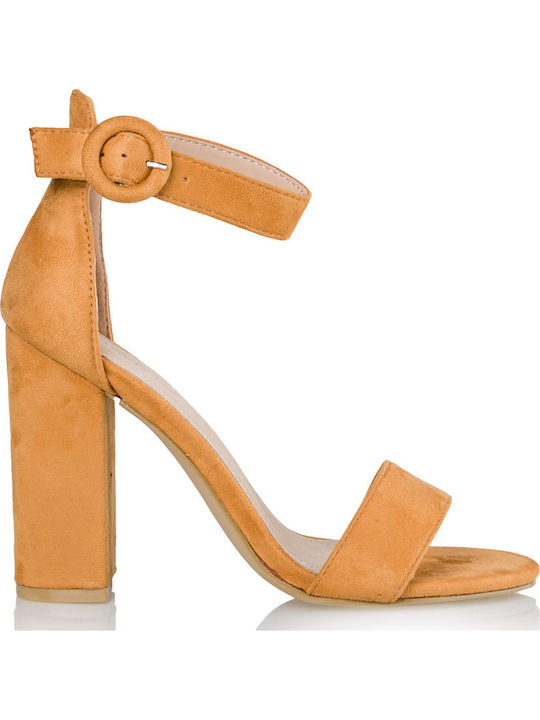 Suede Sandalen Orange