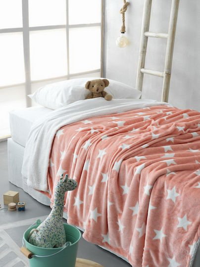 Palamaiki Decke Kinderbett Star Vlies Rosa 110x140cm