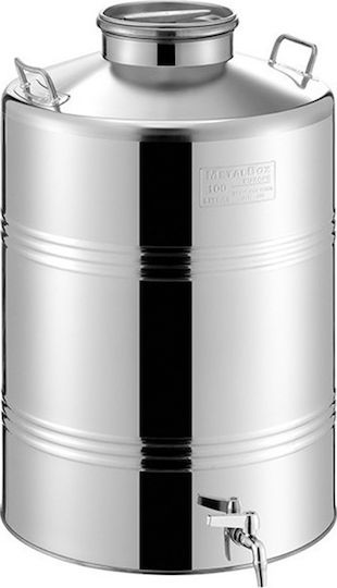Metal Box Δοχείο Inox Ανοικτού Τύπου Επίπεδο 100lt 46B180-100