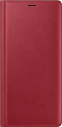 Samsung Leather View Cover Carte Piele artificială Roșu (Galaxy Note 9) EF-WN960LREGWW