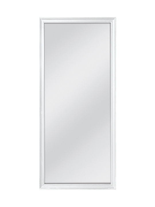 Liberta Frame Καθρέπτης Τοίχου Ολόσωμος με Λευκό Ξύλινο Πλαίσιο 159x69cm