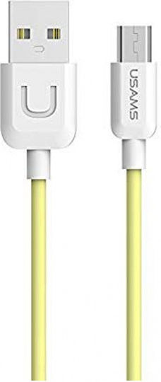 Usams US-SJ098 Regulär USB 2.0 auf Micro-USB-Kabel Gelb 1m (MICUSBXD05) 1Stück