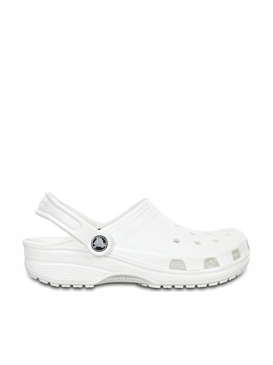 Crocs Classic Ανατομικά Σαμπό Λευκά